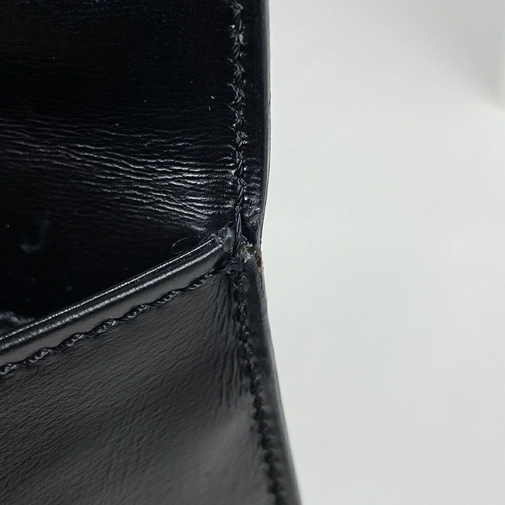 Celine Logo Handbag Shoulder Bag Leather Black - Picture 4 of 7
